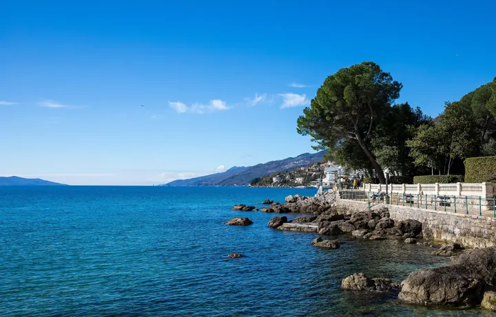 Adriatic coast and Opatija riviera on Kvarner